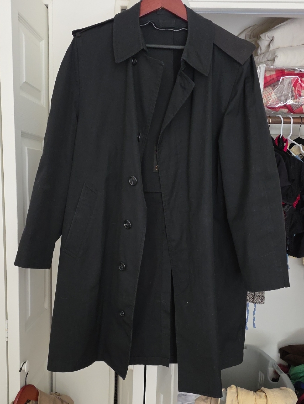 London Fog Black Men's Trench Coat